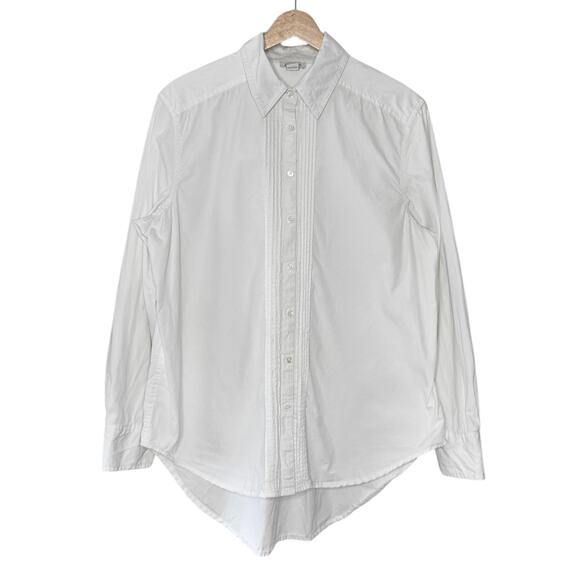 Sundance Auriane Tuxedo Oversized Long Sleeve Button Down Shirt in White Size M - Picture 2 of 6